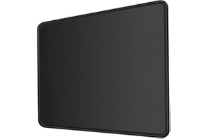 YUANCOX Pure Black Mouse Mat 350x300x3 mm Thick Anti-slip Rubber Base Black Mouse Mat for Laptop and Desktop Computer Mice,Office Learning Gaming Mouse Pad xl (Black-350x300x3mm)
