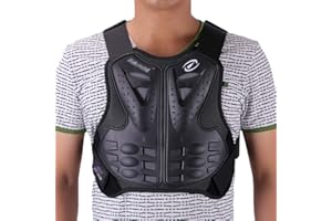 SJAPEX Armure Moto Gilet Protection Équipement Protection Colonne Vertébrale Armure Dorsale, pour Moto Cross Scooter VTT Enduro Patinage Skate Snowboard, pour Homme et Femme
