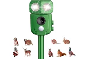WARDBES Repelente de Gatos, Repelente de Palomas, 2025 Nuevo Ultrasonido Solar Repelente de Gatos para Palomas,Pájaros,Perros,Gatos,Ratones,Zorros, Repelente de Mascotas por Ultrasonido