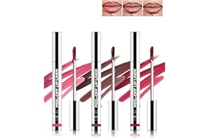 LESTPOLA 3PCS Lip Liner Stain Peel Off Set, Tinte Labial Larga Duracion y Resistente al Agua e Intransferible, Brillo de Labios Líquido Mate Nutritivo, Efecto Tatuaje Natural, Lip Tint Set Maquillaje Mujer-A
