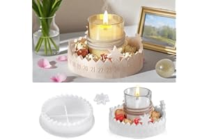 AUGESAK Silikonform Adventskalender, Silikonformen Gießformen Weihnachten Adventskranz, Gießform Adventskranz, Kerzenform Gipsformen für DIY Kerzen Adventskalender