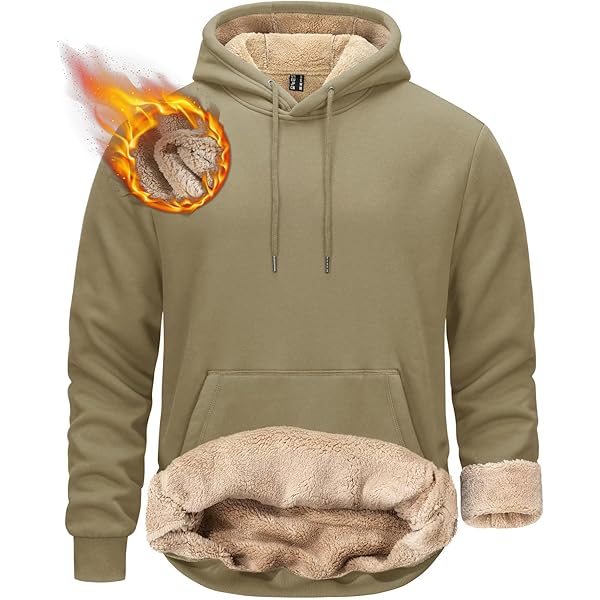 Heren hoodies met ritssluiting, dikke fleece gevoerde thermische capuchon trui, effen kleur thermisch met capuchon heren hoodie winter verdikte warme casual stijlvolle atletische outdoor activewear
