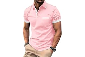 zitysport Polo Hombre Manga con Bolsillo en el Pecho Golf Polo Transpirable de Secado Rápido Poloshirt Deporte Hombre Slim Fit Tshirt Verano Camisa Hombre