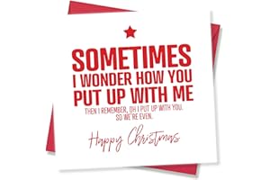 Punkcards - Husband Christmas Card, Boyfriend Christmas Card, Funny Christmas Cards, Made in UK