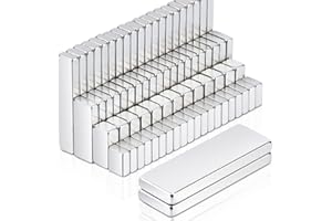 MAGXCENE 34pcs Imán Rectangular Neodimio Imanes, 5 Tamaños, 12 pcs 5x4x2, 8 pcs 8x4x3, 6 pcs 12x5x2, 6 pcs 20x4x2,2 pcs 30x10x3 Imanes, Imanes Neodimio para Tarmario de Cocina, Pizarra Blanca