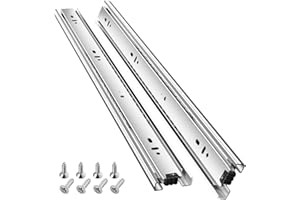SHUHANG Drawer Runners Kitchen Drawer Runners Cabinet Drawer Slides 45 kg Load Capacity Full Extension with Ball Bearing Slides 200 250 300 350 400 450 500 550 600 mm, Side Mount 1 Pair
