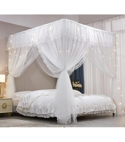 Flystopper K1402 XXL-formaat tweepersoonsbed klamboe - XXL muggennet incl. ophangkoord en reistas - hemelbed muggenbescherming - extra grote ring boven 80 cm - 250 x 80 x 1400 cm