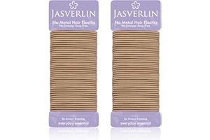 JASVERLIN JASVRELIN Lazos para el pelo rubio, no se resbalan, no dañan, elásticos de cola de caballo para mujeres, niñas, hombres, cintas para el pelo fino, grueso, largo y rizado 2mm 80 piezas (rubio arena)
