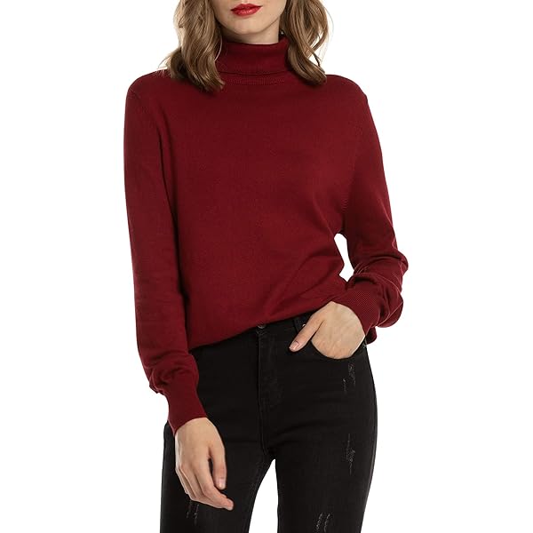 Woolicity Jersey De Punto Con Cuello Alto, Para Mujer, Extensible