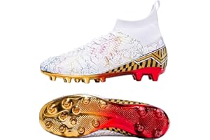 Kmrlofiy Chaussures de Football Professionnel Homme Crampons de Foot Homme Antidérapant Athlétisme Entrainement Spike Chaussures de Foot de Crampon Sport Adolescents