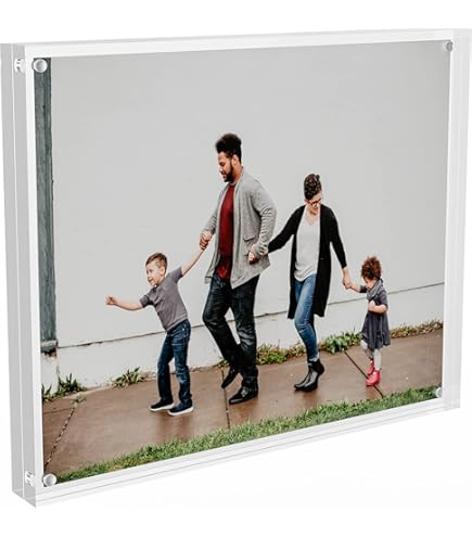 TUKA-i-AKUT 2X Acryl Posterlijsten voor A3 Poster, Dubbel Acryl Paneel Kristalheldere, Desktop Tafelblad Displayframe voor Familiefoto Documenten Certificaat Flyer Posters, TKD9400-A3-2x