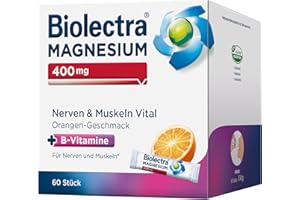 Biolectra 400 mg Nerven & Muskeln Vital Orange, 60 Stück: Für gute Nerven und entspannte Muskeln, mit Magnesium und B-Vitaminen, hochdosiert