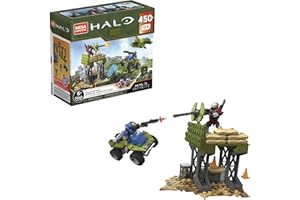 Mega Construx Halo, boîte de construction, 450 pièces et 2 figurines incluses, jeu de briques de construction, 6 ans et plus, GPT03