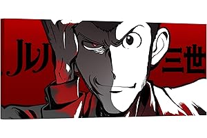 oggettando QUADRO LUPIN 3 Arredo soggiorno salotto camera da letto cucina ufficio bar ristorante Regalo utili, originali ed economico. (120X60)