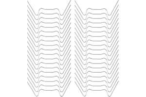 KINGLAKE 100 Pcs Greenhouse Glass W Clips - Stainless Steel - Glazing W Wire Spring Clips for Fixing Aluminium Greenhouses Panels, Polycarbonate Glass Panes