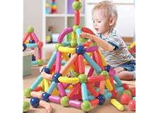 BAKAM Magnetic Building Blocks Toy Kit for Kids (64 Pieces)