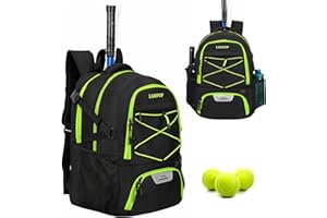 LARIPOP Multifunctional Sports Bag-Tennis Bag with Separate Shoe Compartment Stores Essentials with Tennis Rackets,as Basketball,Soccer,Cricket,Pickleball