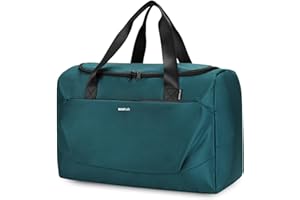 ECOHUB 30L Bolsa Viaje Plegable, Equipaje de Mano 45x36x20 Easyjet Avion, Pet Reciclado Grande Bolsa Cabina, Bolsa Deporte, Bolsa de Gimnasio, Bolsa Fin de Semana Hombre Mujer(Marrón)
