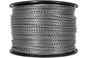 Rope & Cord 12-Strand DYMAX Rope | Gray | 10, 25, 50, 100, 600 ft | ½, ¼, 1/8, 3/8, 5/16 in | Made in The USA