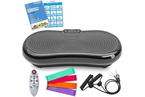 BLUEFIN FITNESS Bluefin® Vibration Plate Exercise Machine for Weight Loss, Toning & Lymphatic Drainage, Full Body Vibrating Platform with 180 Intensity Levels + 5 Programs for Home Fitness