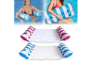 YEJAHY Lot de 2 hamacs gonflables pour piscine - 4 en 1 - Pour voyage, piscine, plage, fête
