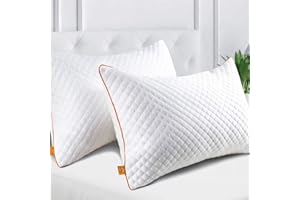 Maxzzz Pack de 2 Almohadas 50x75cm para Dormir Almohadas Fibra de Bambú Hipoalergénicas y Antiácaros Almohada de Hotel Dormoir de Lado Boca Abajo y Boca Arriba con Funda Lavable