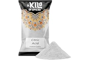 A Kilo of Spices | Citric Acid Powder 1 Kg – Pure and Food Grade | Natural Preservative & Cleaning Agent | Ideal for Cooking, Baking, Canning, Descaling, and Bath Bombs – Versatile Household Essential