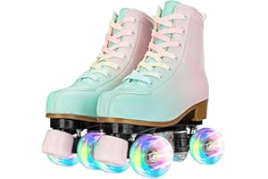 XUDREZ Roller Skates Roller Shoes Double Row Roller Shoes Kids Roller Skates Adult Youth Men And Women Beginners Luminous RollerShoes