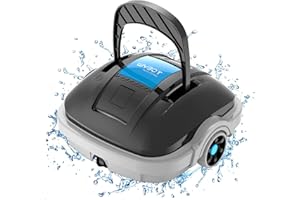 WYBOT Poolroboter Akku Ohne Kabel Poolsauger Roboter mit Dual-Antriebsmotoren, Automatisches Parken Poolroboter Akku Robotersauger für Flachem Boden Aufstellpools bis 80 m² | 100 Min Doppelfiltration