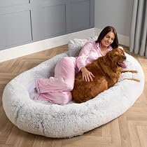 OHS Human Dog Bed, Fluffy Comfortable Human Sized Dog Bed Super ...