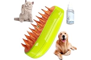 Aizuoni Katzen-Dampfbürste | Elektrische Spray-Katzenhaarbürste | 3-in-1-Multifunktions- Spray Katzenbürste, Steamy Cat Hair Brush Für Langhaar Und Kurzhaar