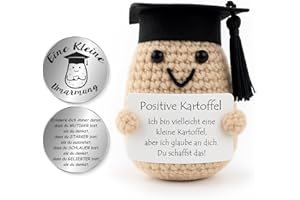 Tixlux Pocket Hug Positive Kartoffel, Kreative Strickwolle Kartoffel Puppe und Kleine Umarmung Glücksbringer (Silber Ⅱ), Mutmacher Geschenk, Glücksbringer für prüfung, Einschulung Geschenk