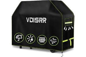 VDISRR Grillskydd, tung belastning 600D oxfordtyg gasgrillskydd, väderbeständigt, UV-resistent och slitstarkt grillskyddsöverdrag, 165 x 71 x 122 cm