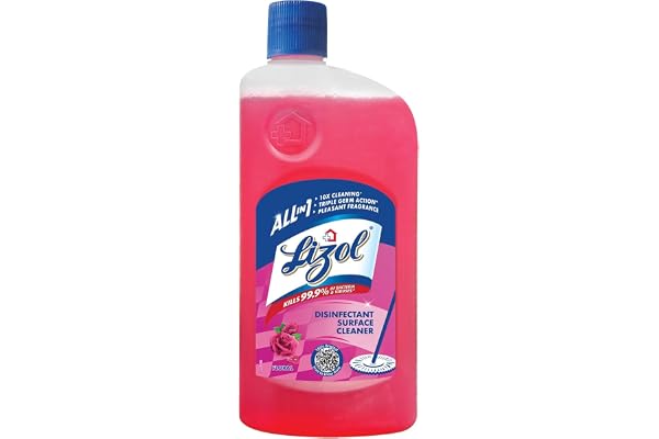 Lizol Disinfectant Surface & Floor Cleaner Liquid, Floral - 1 Litre Suitable for All Floor Cleaner Mops Kills 99.9% Germs India's #1 Floor Cleaner