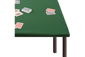 Magie di Natale Tappeto copri-tavolo in panno verde, tovaglia da Poker e giochi da tavolo con elastici (140 X 180 cm)