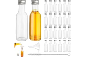 Miniflaskor för likörflaskor: Wegnreat 24 stycken 100 ml små spritflaskor, små likörflaskor för att fylla för juice, likör, i