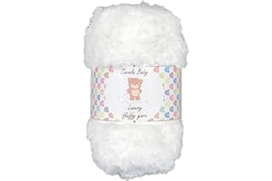 Zarela Baby Luxury Fluffy Yarn Wool 50g (01 White)