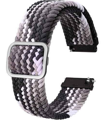 Bracelet Nylon 22mm Boucle Magnétique Réglable - Compatible Smartwatch Homme Femme Graphite