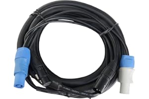 Pronomic Stage PPD-5 Hybridkabel Powerplug/DMX 10m (ideal zur Verkabelung von Lichteffekten & Bühnenbeleuchtung)