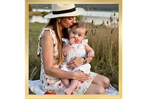 Ditwis Cornice 30x30 Oro, Cornice Quadrata adatta per Foto e Immagini, per Pareti e Tavoli, Dorata Portafoto per Soggiorno, Camera da Letto e Ufficio