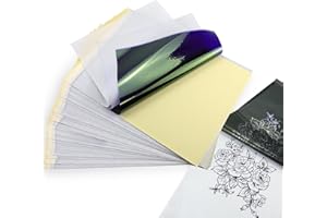 ‎TATELF 120 Blätter Tattoo Zubehör Tattoo Transferpapier, TATELF Tattoo Stencil Papier Transferpapier für Tattoos, 4 Schichten A4 Größe