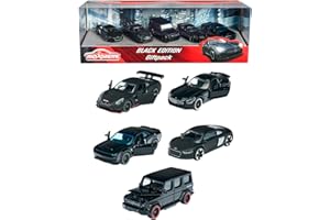 Majorette - Black Edition Giftpack - Voitures Miniatures en Métal - Coffret 5 Véhicules - 212053174