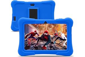 PRITOM Kids Tablets 7 inch, 32 GB, 512GB Expand, Perfect Size for Toddler Tablet, WiFi, Dual Camera, Education, Games, Children Tablet with Parental Control (Blue)