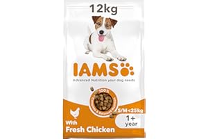 IAMS Adult Small Medium Complete Dry Dog Food Chicken 12kg - With DentalCare System