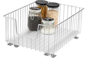 bremermann Cajón extraíble para Armario de 40 cm de Ancho con Estante, con guías telescópicas, Ideal para Cocina, baño y Dormitorio, de Metal (Cromo)