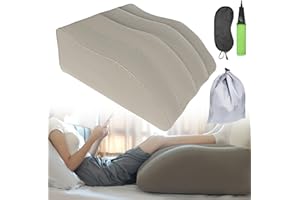 PRITOK Nadmuchiwana poduszka do podniesienia nóg: nadmuchiwana poduszka pod stopy, poduszka na podróż, ergonomiczna poduszka klinowa do spania, nadaje się do rozluźnienia mięśni i łagodzenia obrzęków