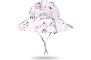 GIFTS TREAT Sombrero de verano para niñas, plegable de algodón suave, sombrero de playa de ala ancha