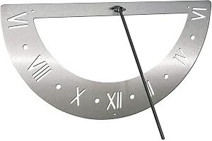 DanDiBo Solklocka, rostfritt stål, för väggen, 70 cm, rostfri, 96206, justerbar, väderbeständig, trädgårdsklocka, modern, met