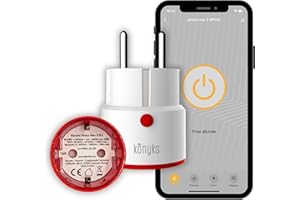 Prise connectée Konyks Priska Max 3 EU- WiFi + BT, Fonctions avancées V3, 16A, Compteur de consommation, Compatible Alexa et Google Home & Tuya -