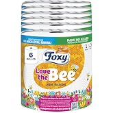 Foxy Love the Bee | 2 Ply | Kitchen Paper 6 Rolls | 272 Services Per Roll | FSC Certified | 100% Renewable Electric Energy |